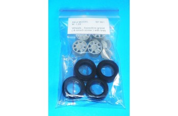 Wheels + tires ( gravel ) 4 pcs - Speedline 8 rims / 5 screw